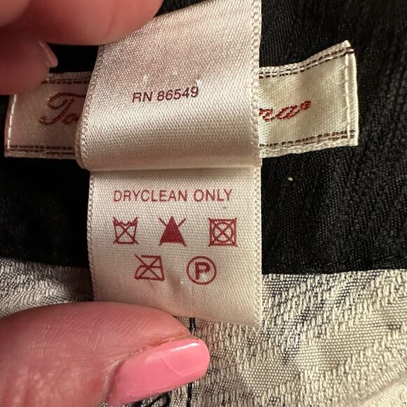 Tommy Bahama Womens size 12 Silk Cropped Wide Leg Hawaiian Cargo Pants Black - Picture 9 of 9